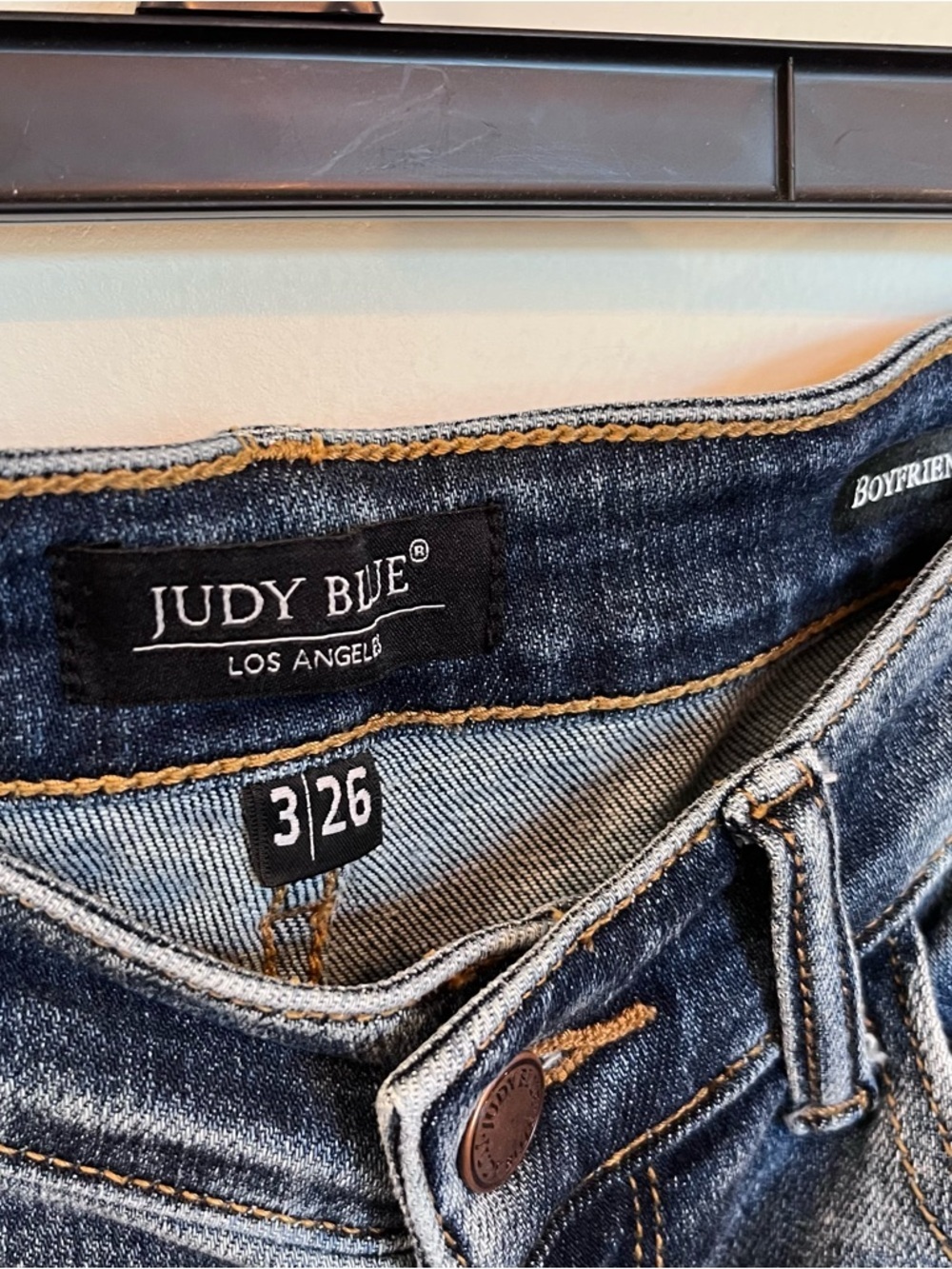 Judy Blue Boyfriend Fit Jeans Speckled Wash Size 3/26 High Rise Stretch - Picture 4 of 8